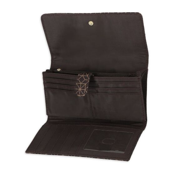 Vinyl Brown Printed Wallet - Picture 2 of 4